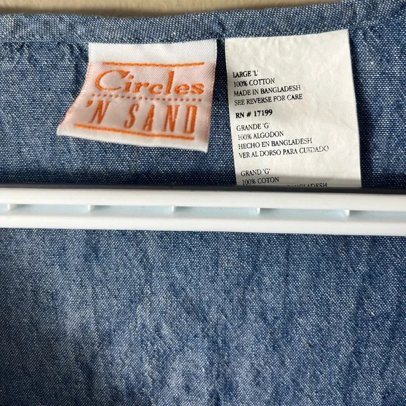 Vintage Prairie Cottagecore‎ Cotton Dress Sleeveless Ruffle Trim Lace Bib Yoke L - Picture 3 of 6